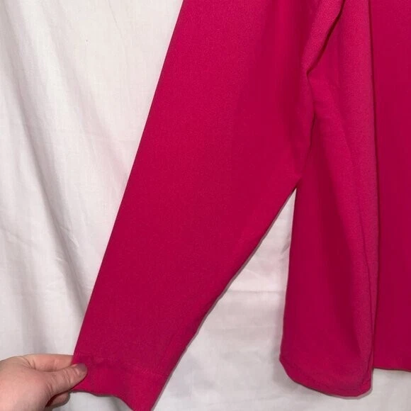 Blusa Top Mujer MYNT 1792 Rosa Manga Larga Abotonada Talla 2X Foto 2 de 4