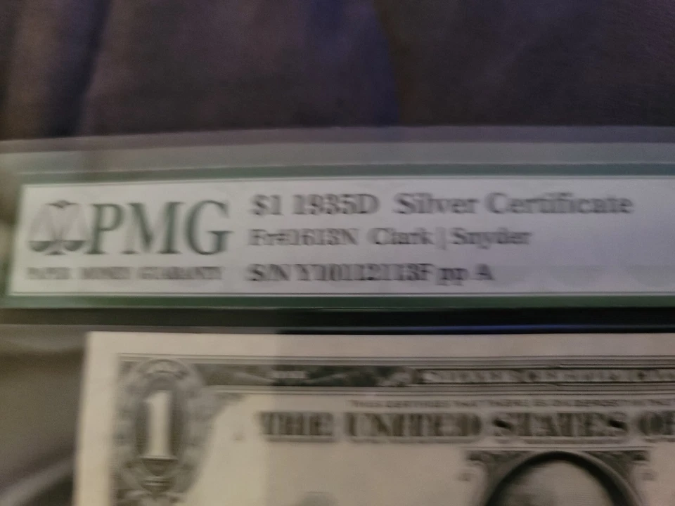 1935 D $1 SILVER CERTIFICATE NOTE FR.1613N PMG GEM 65 - Image 3 of 4