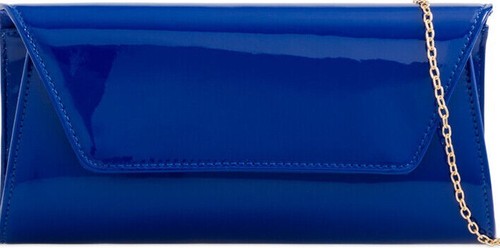 Women's Plain Patent Leather Wet Look Clutch Bag Evening Party Handbag Wedding - Picture 17 of 21