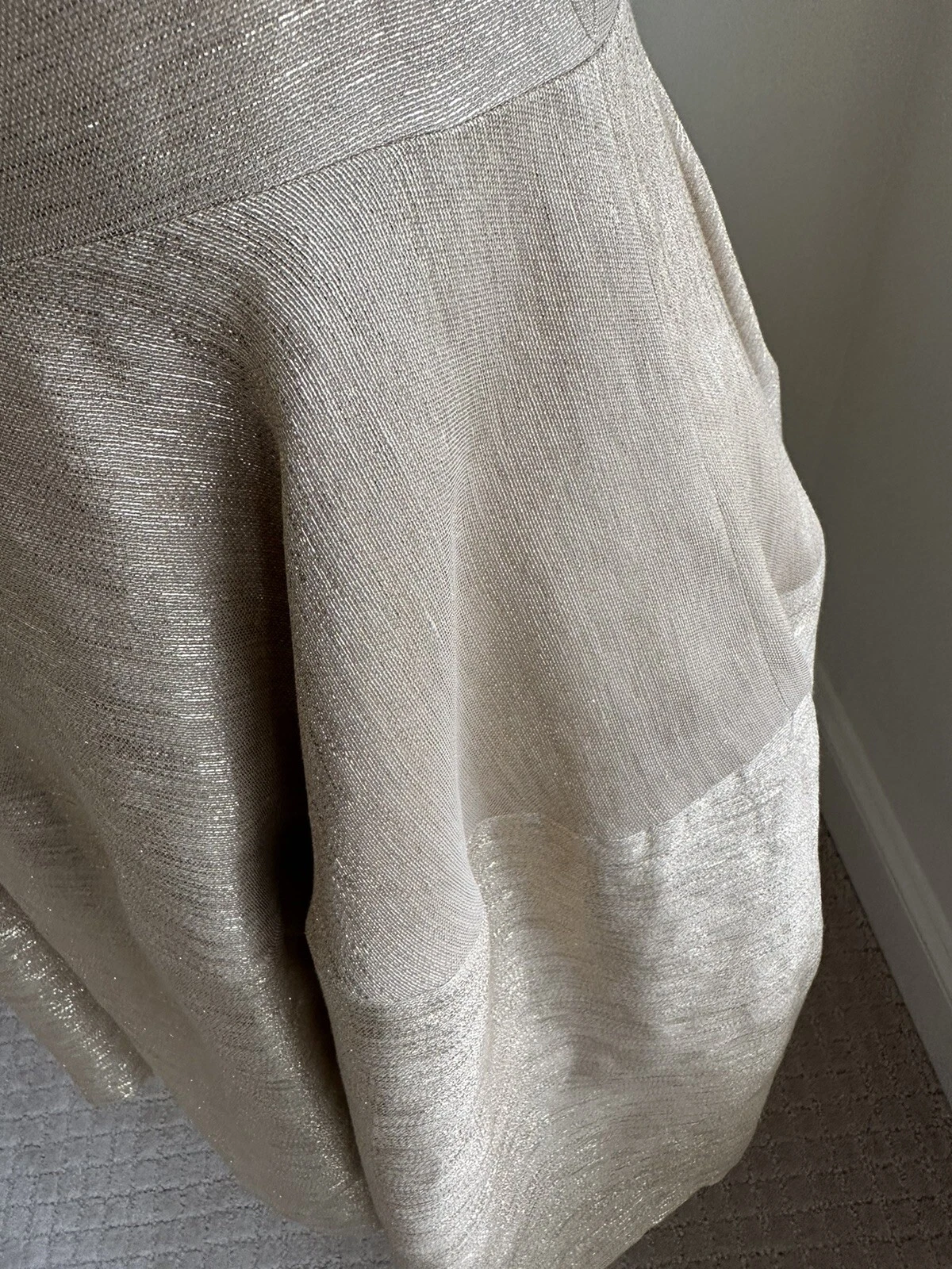 Abito da cocktail vintage 2012 It 42 US 4 Alexander McQueen seta oro