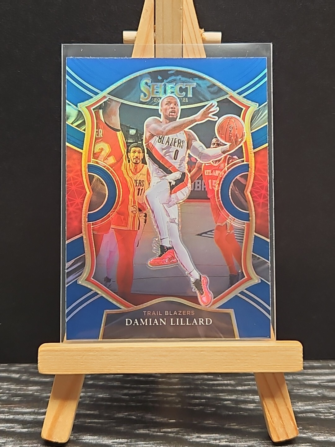 2020-21 Panini Select - Concourse Blue Prizm #24 Damian Lillard