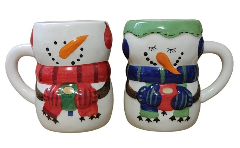 Bay Island Inc Snowman Coffee Hot Chocolate Ceramic Mug Cup Set Of