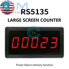 DC 12-24V RS5135 0.56" Red 5-Digit Counter Meter Panel Up Plus Totalizer 0-99999