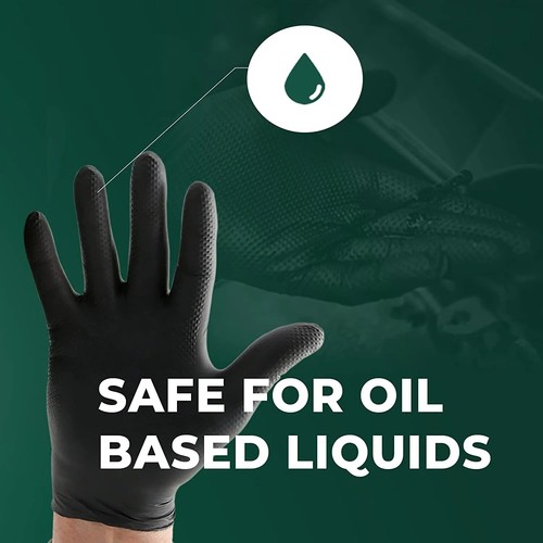 Guanti in nitrile diamante nero S&G senza lattice in polvere 6 mil 1000 pezzi M/L/XL - Foto 4 di 7