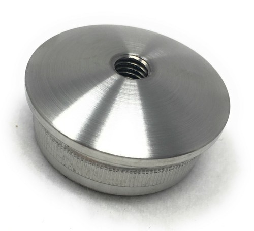 Edelstahl Stopfen Kappe Deckel  Rändel für Rohr Endkappe  V2A Geländer Handlauf - Afbeelding 3 van 9