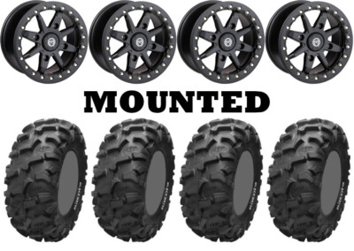 Kit 4 ITP Blackwater Evolution Tires 30x10-14 on Moose 544X Beadlock Black CAN