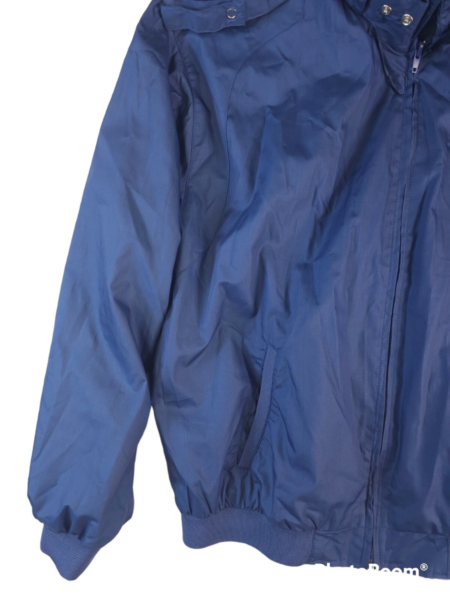 VTG 90s Navy Blue Zip Bomber Jacket Adult L Large Retro