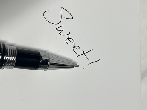 UW wisconsin Bettoni Luxury Black & Silver World Map Rollerball Pen NEW snap cap - Picture 14 of 24