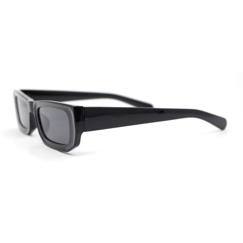 Modish Fashionable Narrow Rectangle 2-tone Plastic Sunglasses - Picture 9 of 21
