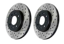 StopTech Slotted & Drilled Rear Brake Rotors for 93-98 Toyota Supra Turbo