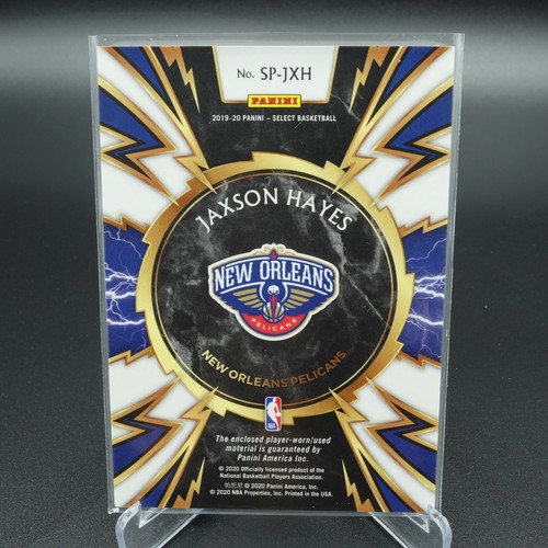Tarjeta de novato 2019-20 NBA PANINI SELECT BALONCESTO JAXSON HAYES SPARKS CASI NUEVA - Imagen 2 de 2