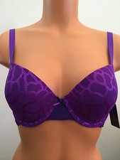 Parisa Size 32 DD 32DD Verona Contour Underwire Bra PT1039 Royal Purple Mesh