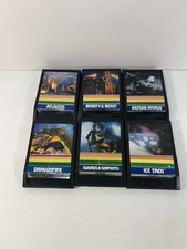 Imagic 6 Game Lot Intellivision Atlantis Ice Trek Demon Attack + Tested Works