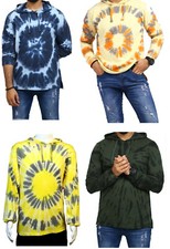 Mens T Shirt Hoodie - Long sleeve - Tie Dye