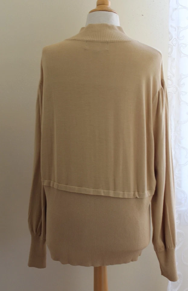 Marc Bouwer -Talla 2X -Art-to-Wear Boho Plisado Funky Cremallera Cárdigan Suéter Chaqueta Foto 4 de 4