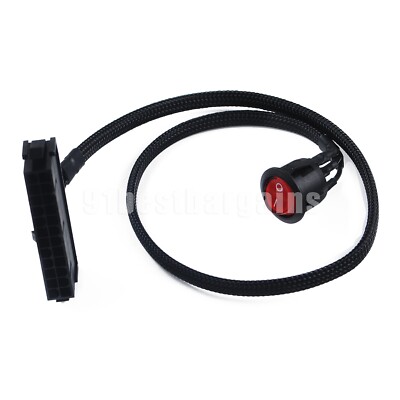 24 Pin Female ATX PSU Supply Starter Tester Start Up Jumper ON OFF Switch