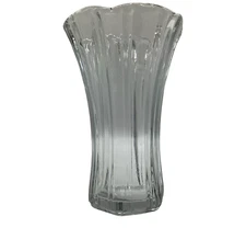 Anchor Hocking Panel Clear Glass Vase Vintage Home Decor MCM Collector Cottageco