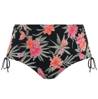 Elomi Bikini-Höschen dunkle Tropen verstellbar schwarz schwarz UK Plus 24