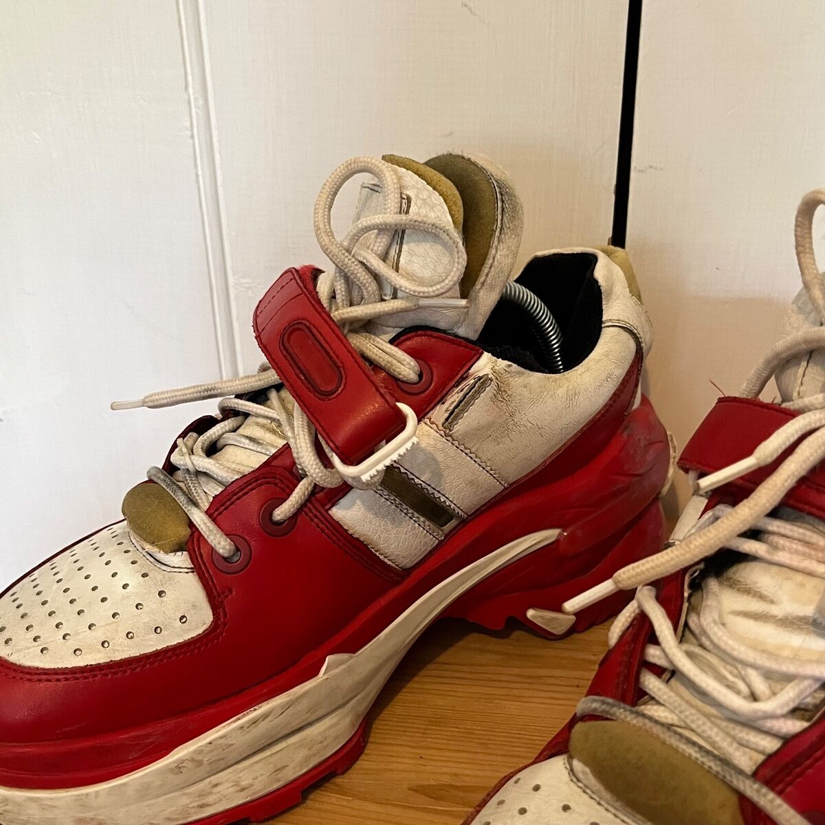 Margiela Retro Fit Sneakers Red 41 White Chunky Maison Margiela Retro Fit Sneakers Red 41 White Chunky Maison