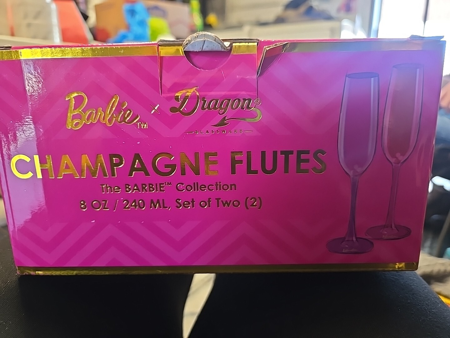 Barbie Dream House x Dragon Champagne Flutes 60th Anniversary Collection NEW