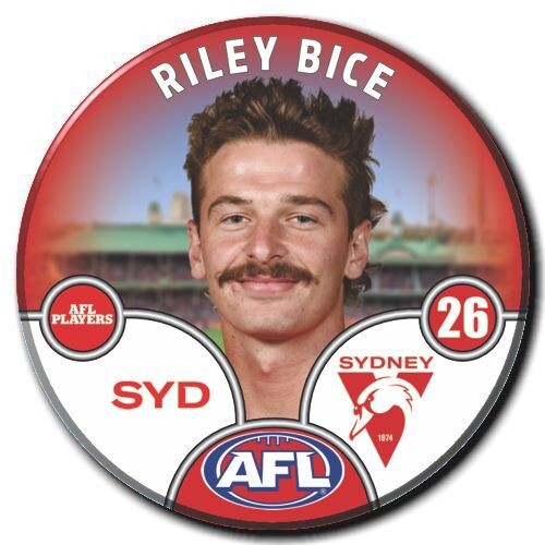Swans Riley Bice 2025 AFL Sydney Swans Football Club - BICE, Riley | eBay Australia