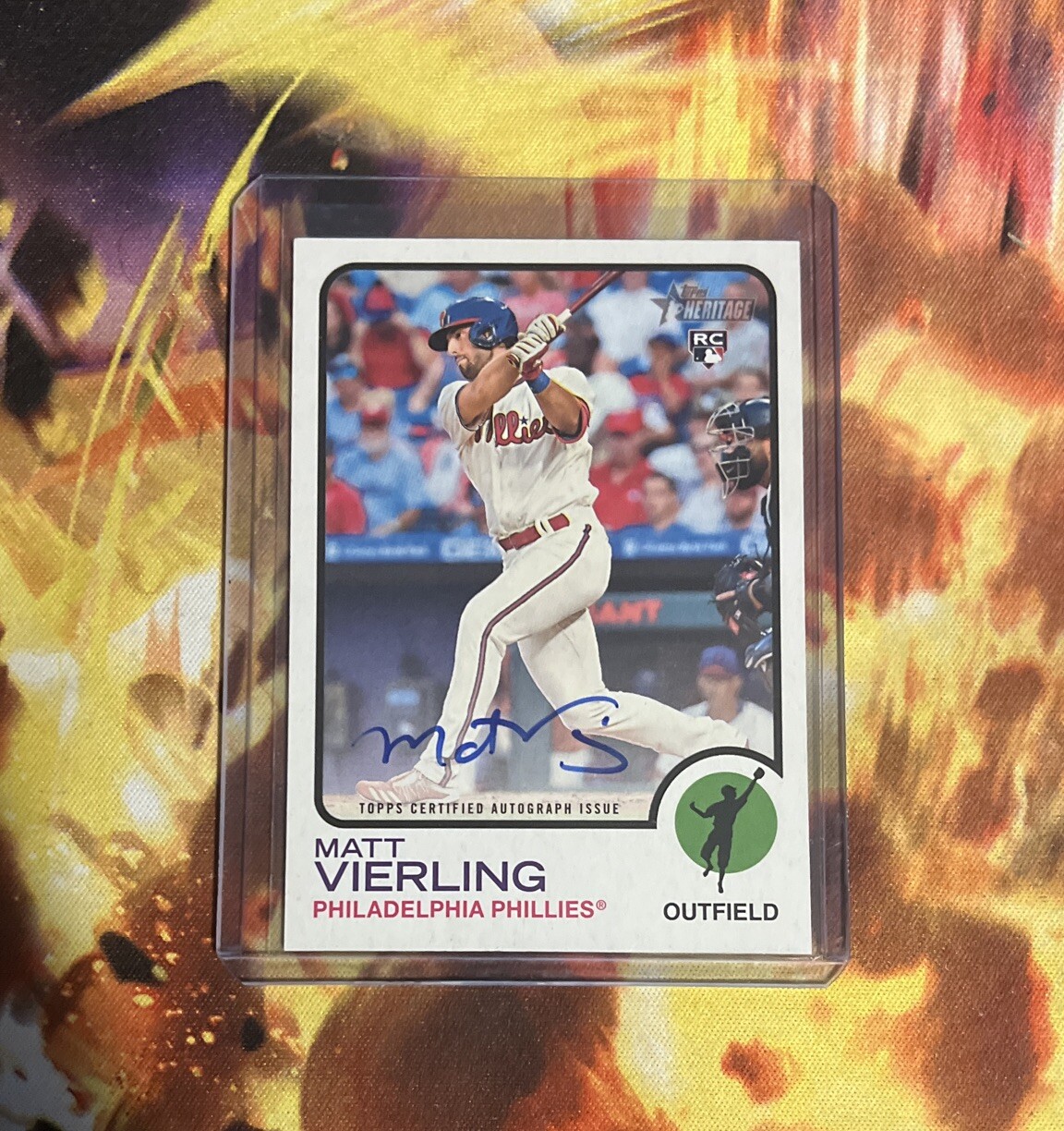 2022 Topps Heritage Real One Auto Matt Vierling #ROA-MV Rookie Auto RC