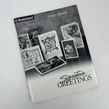 Br derbund User  s Manual Signature Greetings w Disc Staplebound Paperback 1980 