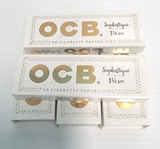 5 Packs OCB Sophistique  1.1/4 Rolling Papers + Tips