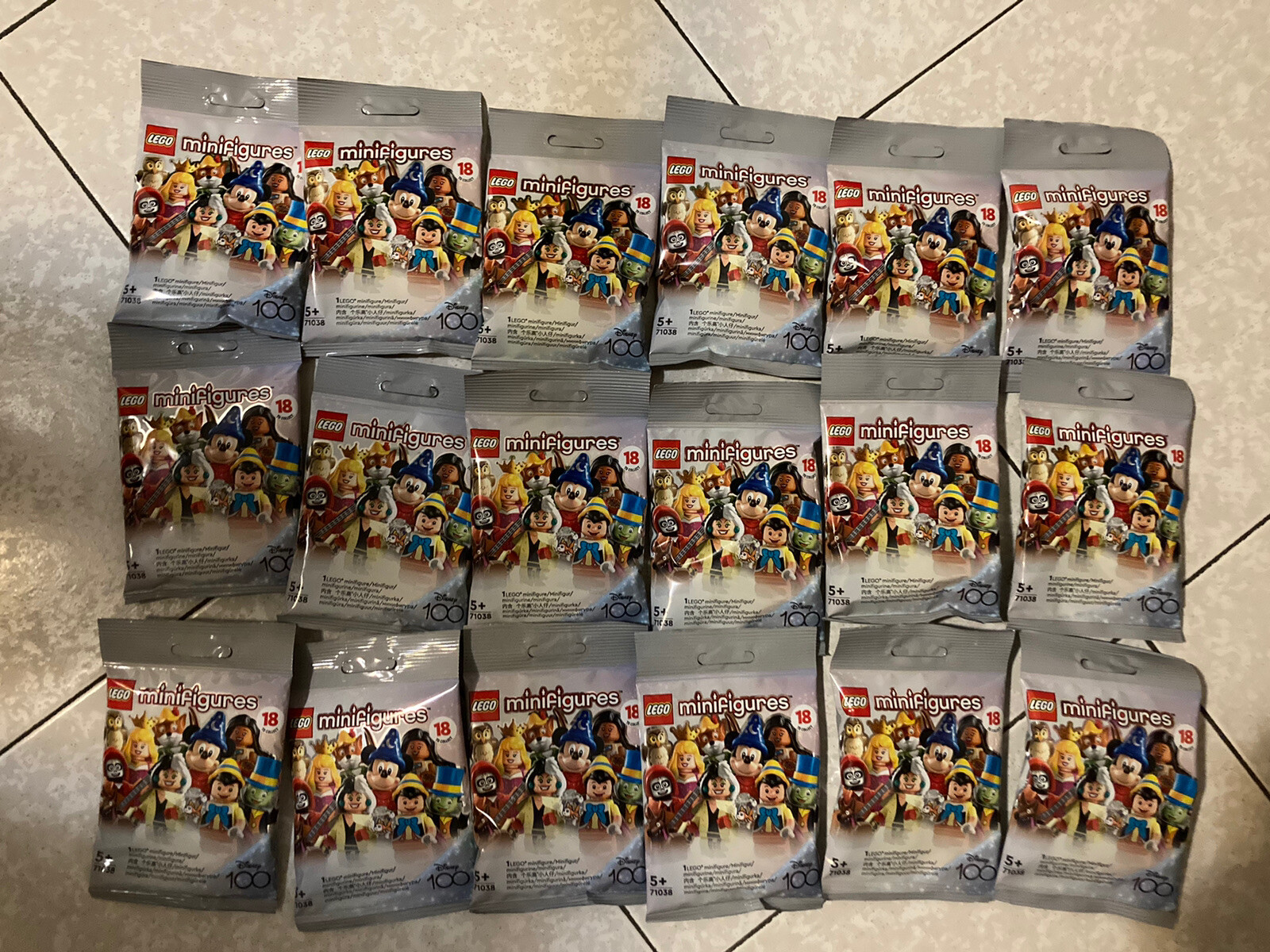 LEGO 71038 - Serie Disney 100 Anni - 18 Minifigures Serie Completa