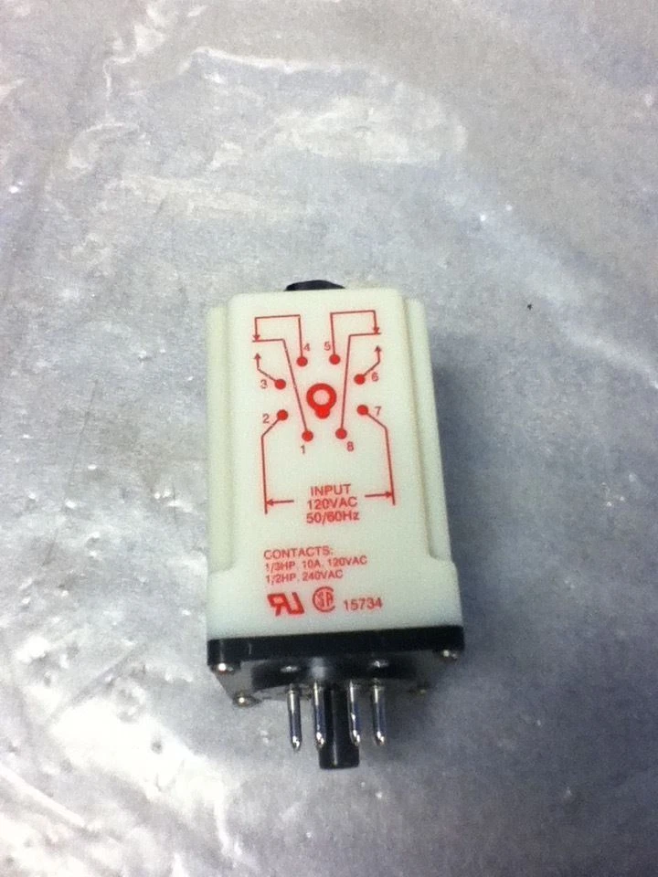 Dayton 6X603 6X603E 120 V AC 10 A DPDT .1-10 sec Interval Delay Relay - Image 4 of 4