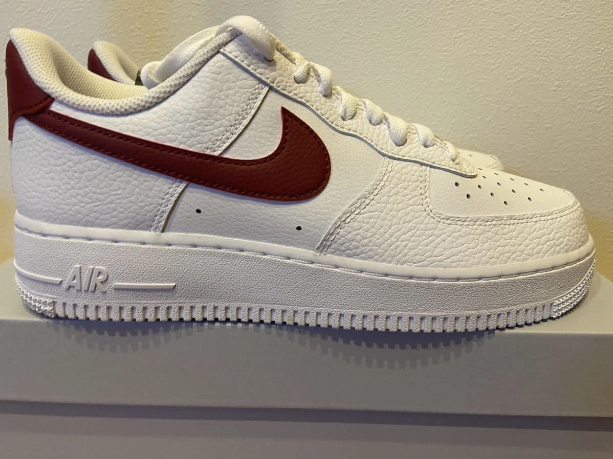 US 9.5 UK 8.5 EUR 43 27.5cm Nike Air Force 1 Low White Team Red Nike Air Force