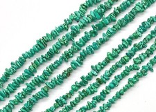 Green Turquoise Colored Howlite Chips Approx. 8-9mm and 9-10mm 16 Inch Strand
