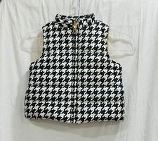 Gymboree Girls Youth Houndstooth Pattern Puffer Vest Size XS 4 