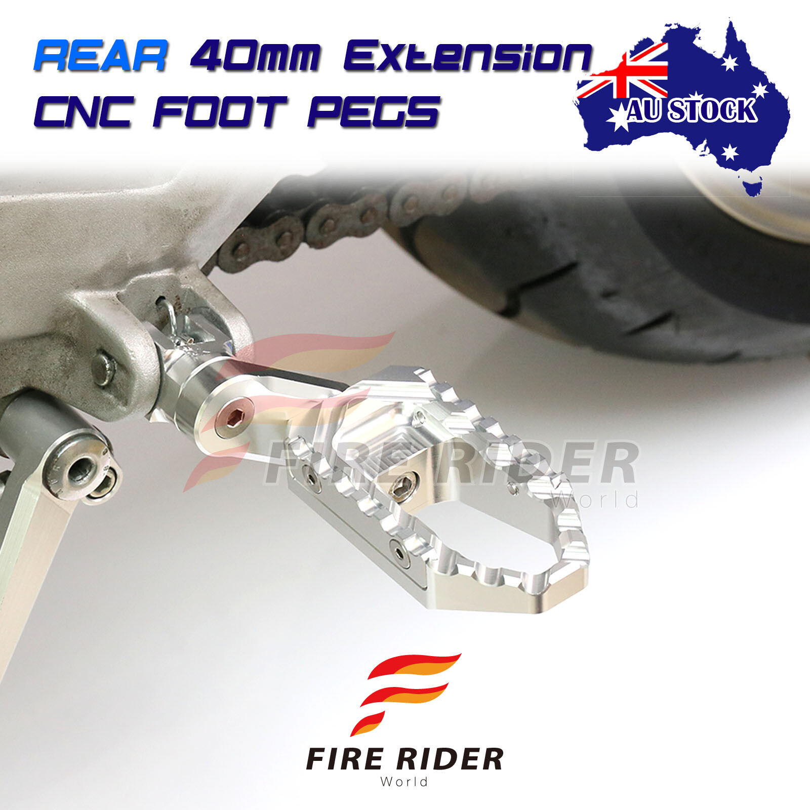 For Triumph Daytona 675 / R 0912 40mm Adjustable TRC Wide REAR Foot