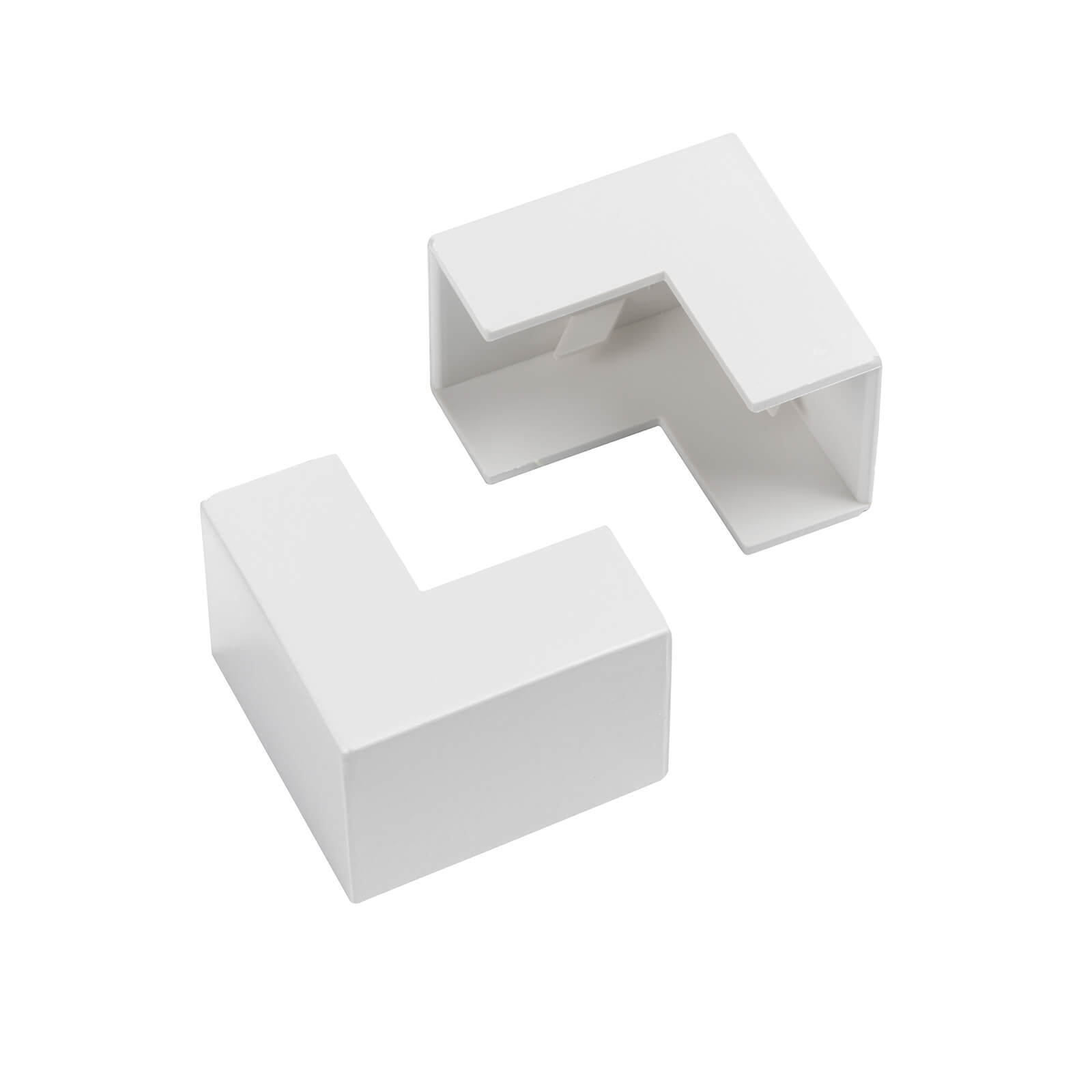 2 x D-Line 25 x 16mm Trunking Clip-on External Bend White