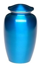 Classic Alloy Cremation Urn - Color Perfection High-gloss blue 200 Cubic Inch