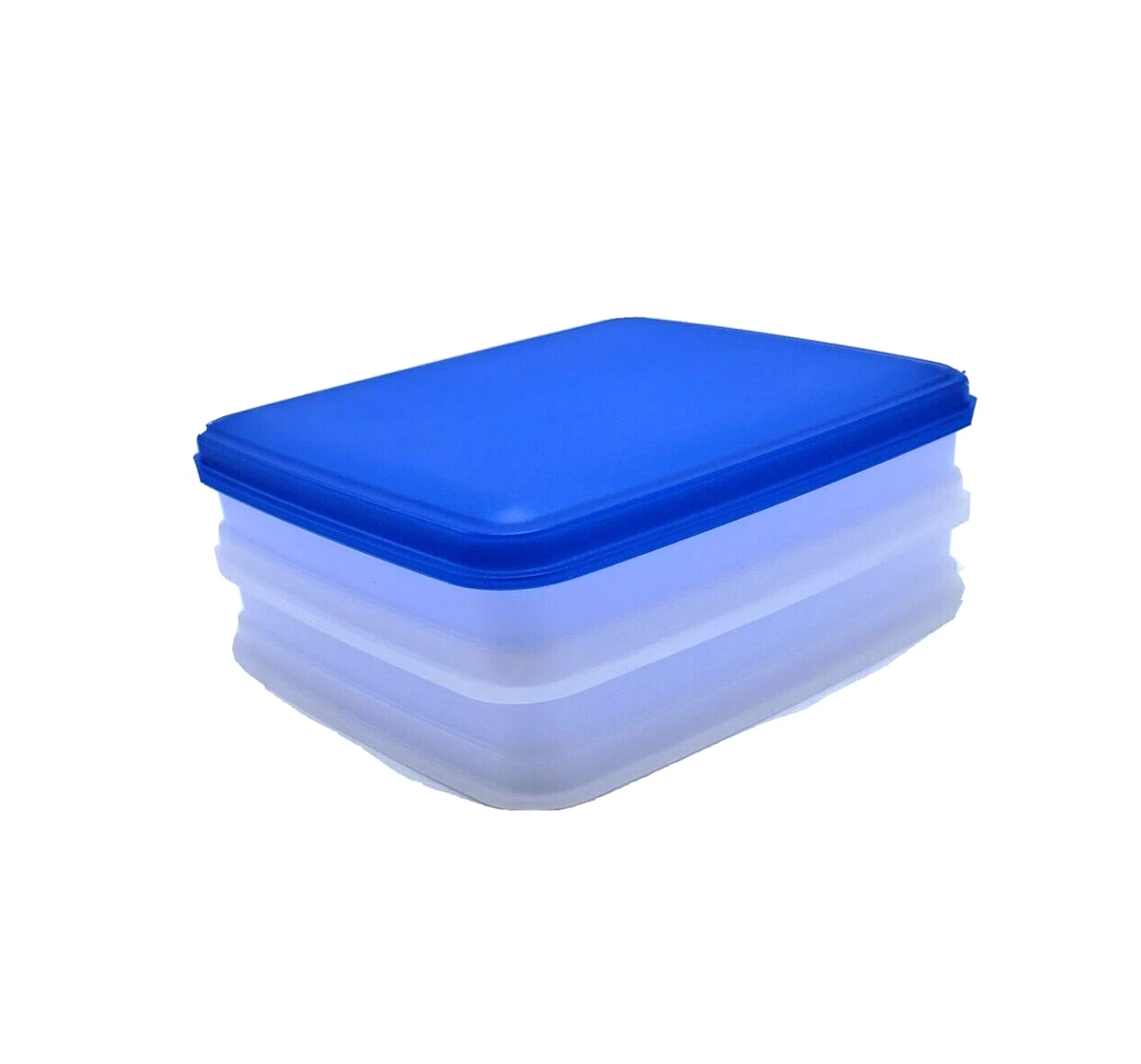 Tupperware Hot Dog Keeper Container Stacking Blue