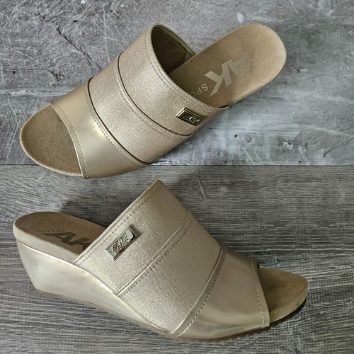 Anne Klein Chanay Casual Wedge Slide Sandals Light Natural Womens Size 8.5 - Picture 3 of 16