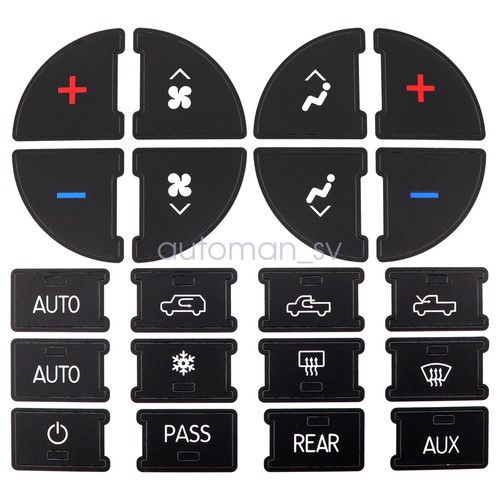 Central Control Area AC Button Stickers Replacement Fit For 2007-2014 GM Chevy - Bild 4 von 8