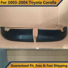 Bumper Spoiler Body Kit Lower Chin Lips for 2003 2004 Toyota Corolla 2pcs Black