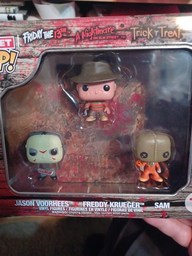 Funko Pocket POP! Horror Freddy, Jason, Sam Vinyl Mini Figure Tin 3-Pack #11 - Picture 7 of 7