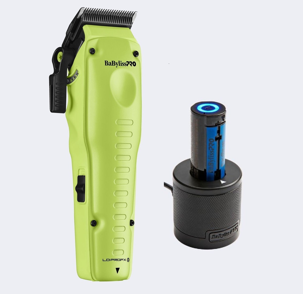 BaByliss PRO FXONE LO-PRO FX Hair Clippers Neon Yellow + BATTERY