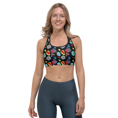 Stranger Things 3 Eleven 11 RETRO 80s All-Over Racerback Sports bra LIMITED 
