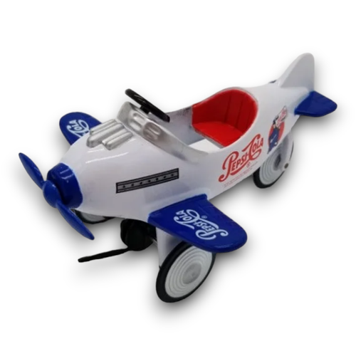 Pepsi Cola Die Cast Pedal Plane Metal Replica White Plane Collector Card - Picture 7 of 10