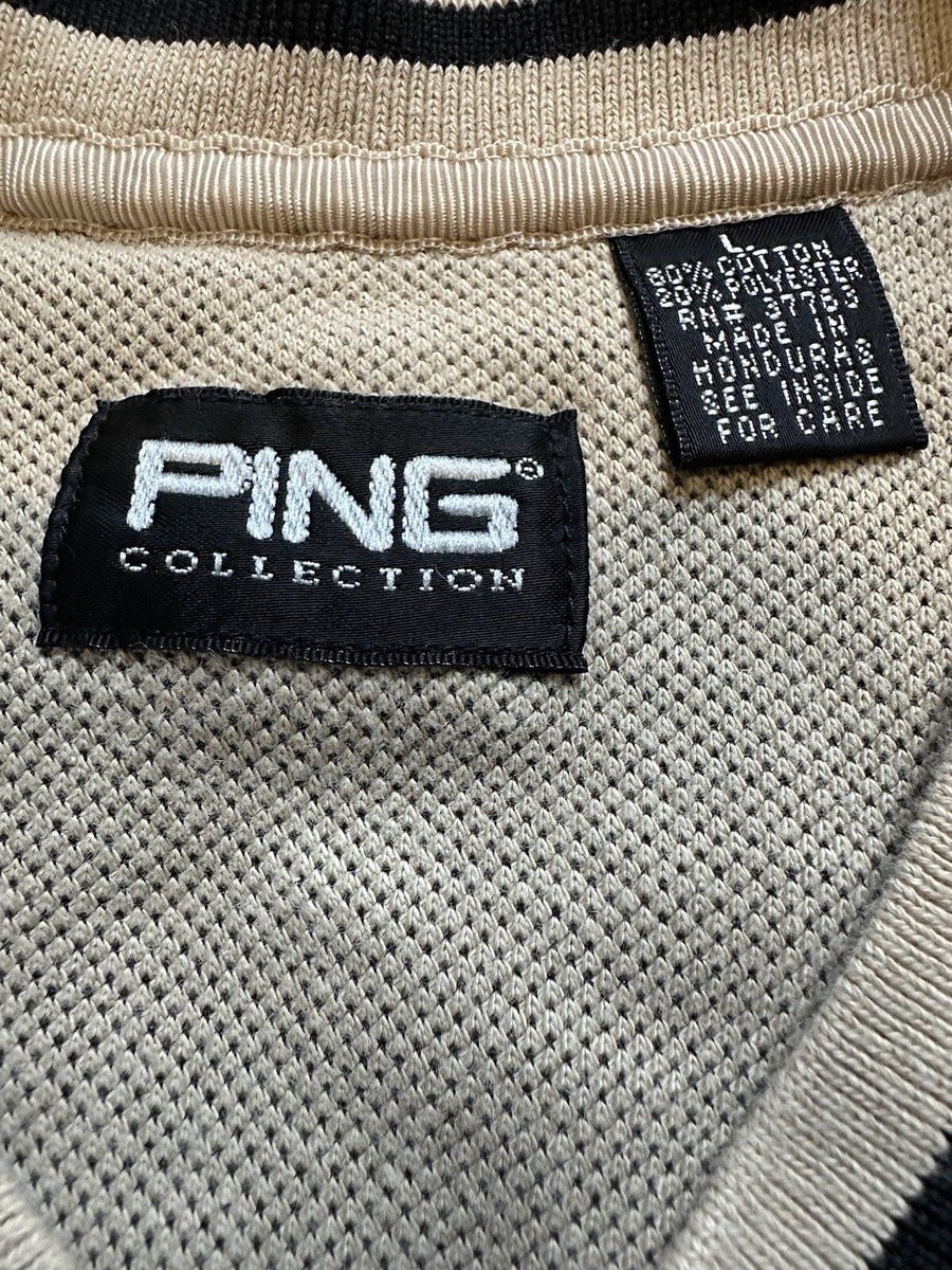 Ping Pullover V-Neck Sweatshirt Embroidered Spell Out Men's