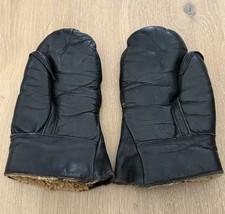 WW2 US American Aviation Pilot Air Gunner Gloves Black Leather Matched Pair RAF