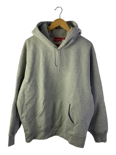Felpa Supreme con cappuccio L cotone grigio usata