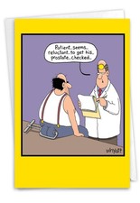 (1 Card) Reluctant Patient - Funny Birthday Greeting Card - NobleWorks 8412
