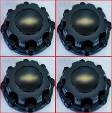 4pcs Black Wheel Center Caps For Select Chevy Gmc Trucks Vans 16 8-lug Hub Cove