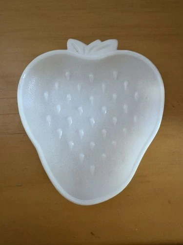 Vintage Hazel Atlas Milk Glass Strawberry Dish Tray